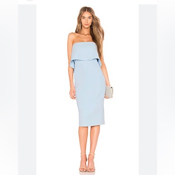 Fame and Partners Dresses & Skirts - Fame and Partners Dress- baby blue strapless midi